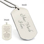 To My Son Dog Tag Necklace from Mom Enjoy The Ride