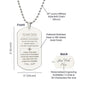 To My Son Dog Tag Necklace from Mom Enjoy The Ride