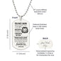 To My Son This Old Lion Dog Tag Necklace Love Dad