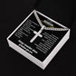 To My Grandson Cross Necklace 1