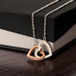 Interlocking Hearts Necklace for Daughter, Girlfriend, Wife