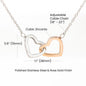 Interlocking Hearts Necklace for Daughter, Girlfriend, Wife