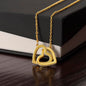 Interlocking Hearts Necklace for Daughter, Girlfriend, Wife