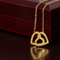 Interlocking Hearts Necklace for Daughter, Girlfriend, Wife