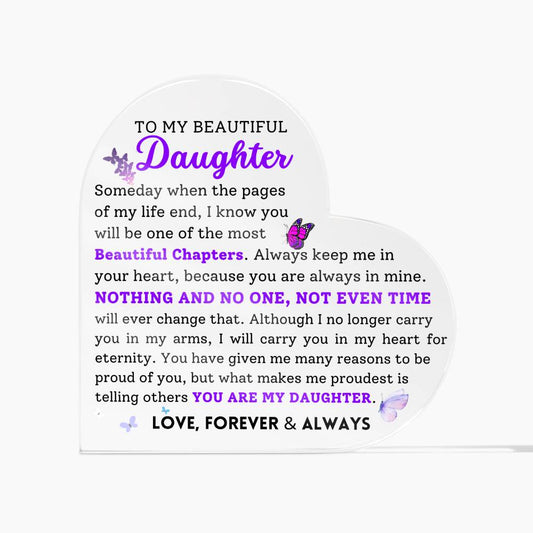 To My Beautiful Daughter Love Forever & Always