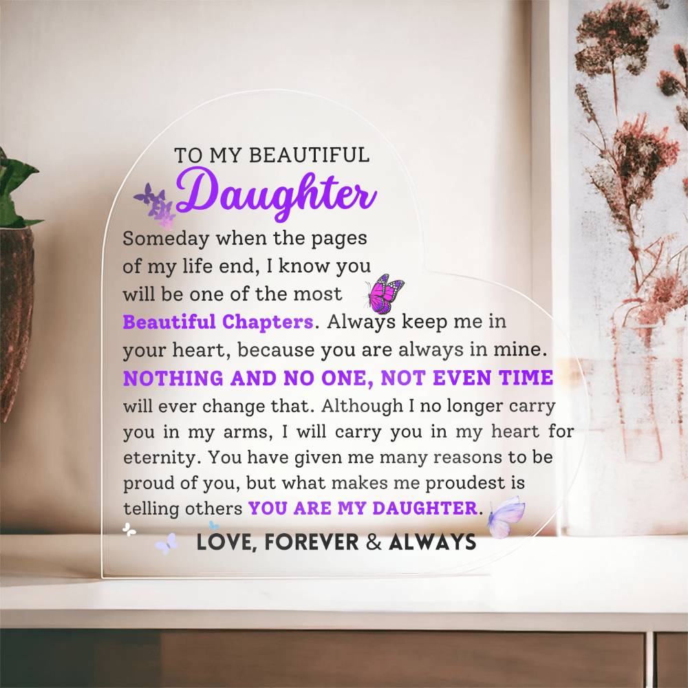 To My Beautiful Daughter Love Forever & Always