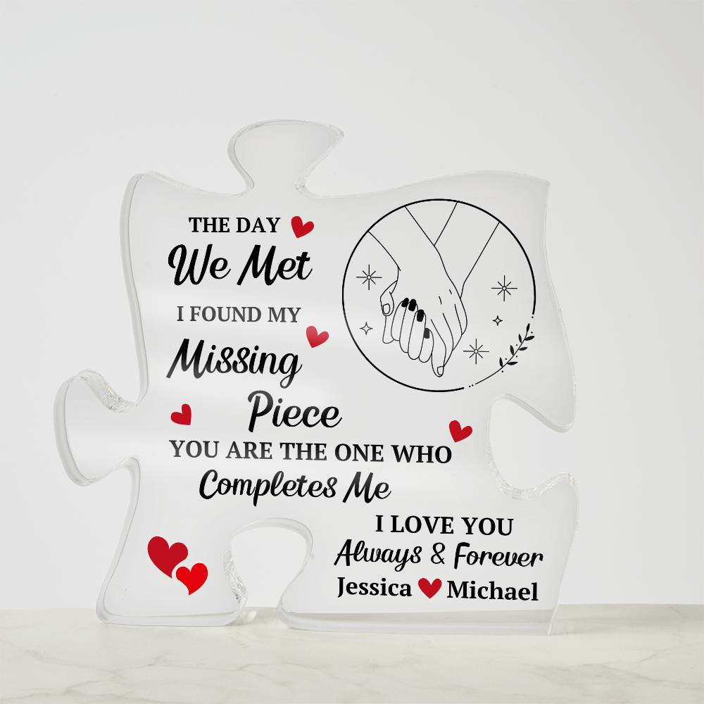 Acrylic Plaque Missing Piece Infinity Circle