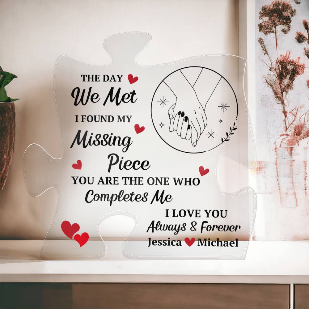 Acrylic Plaque Missing Piece Infinity Circle