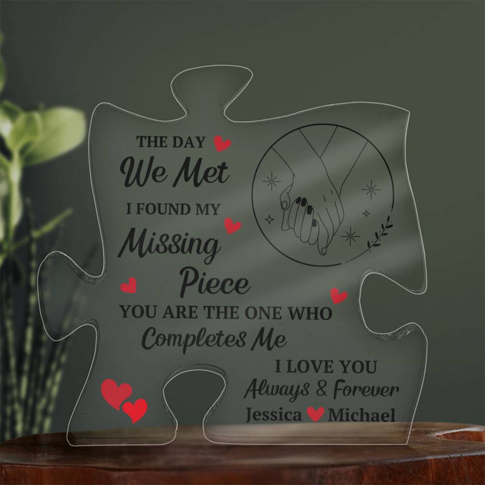 Acrylic Plaque Missing Piece Infinity Circle