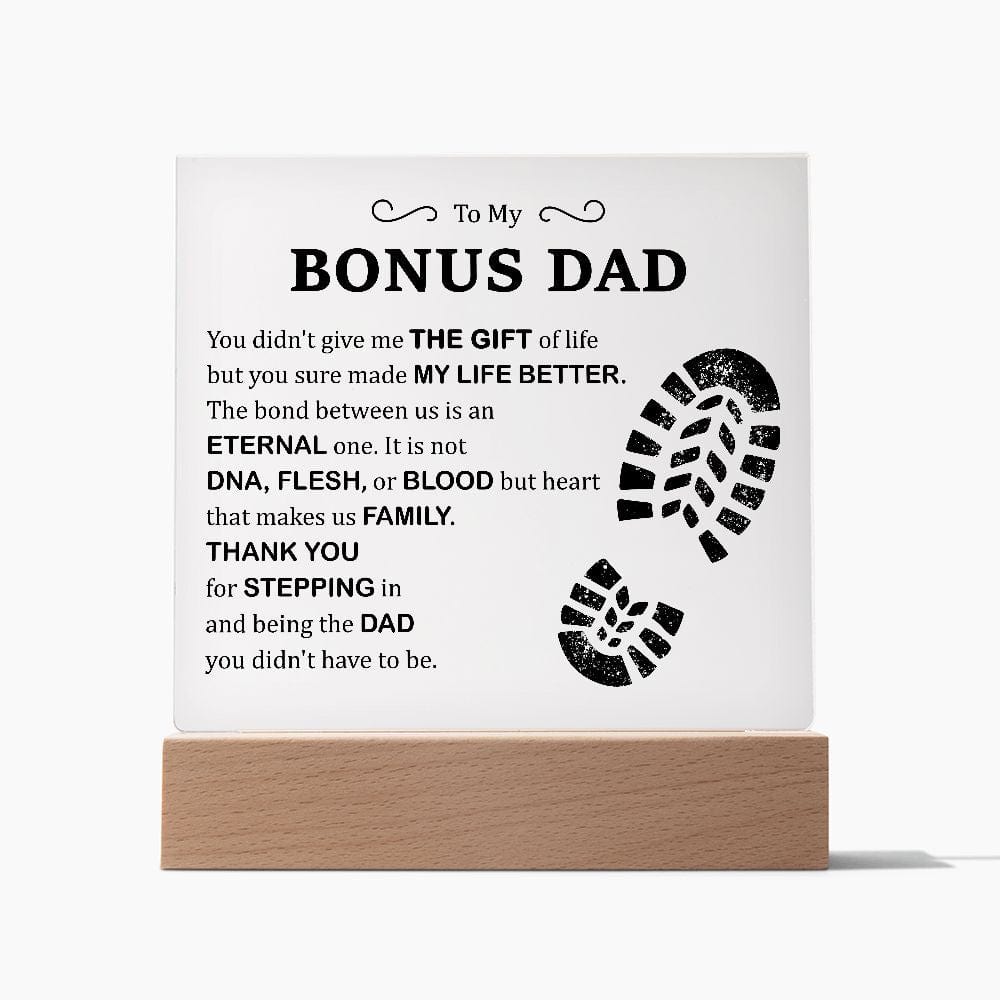 To My Bonus Dad | Acrylic Plaque