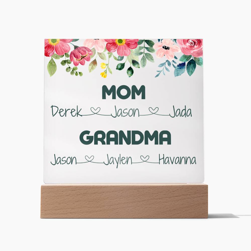 Mom Grandma Acrylic Plaque Alysia