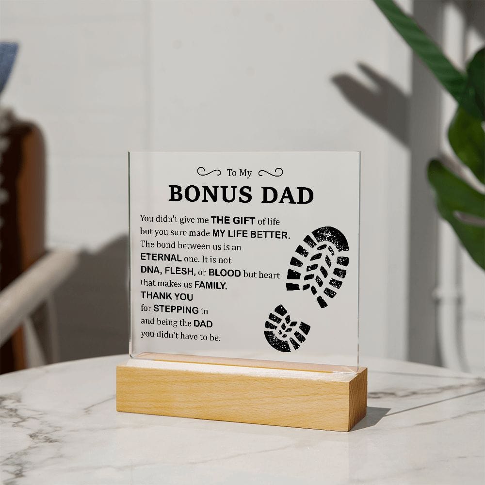 To My Bonus Dad | Acrylic Plaque