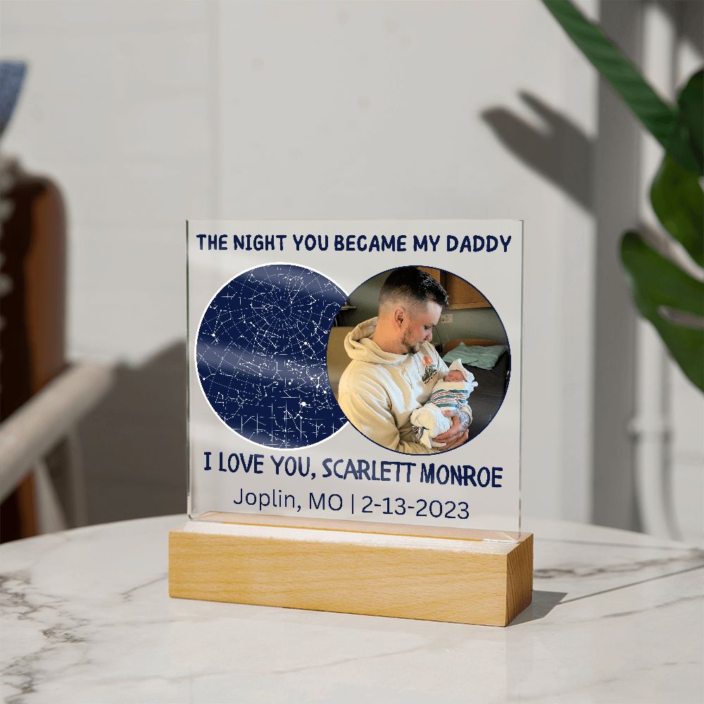 The Night You Became My Daddy Acrylic Plaque Joplin