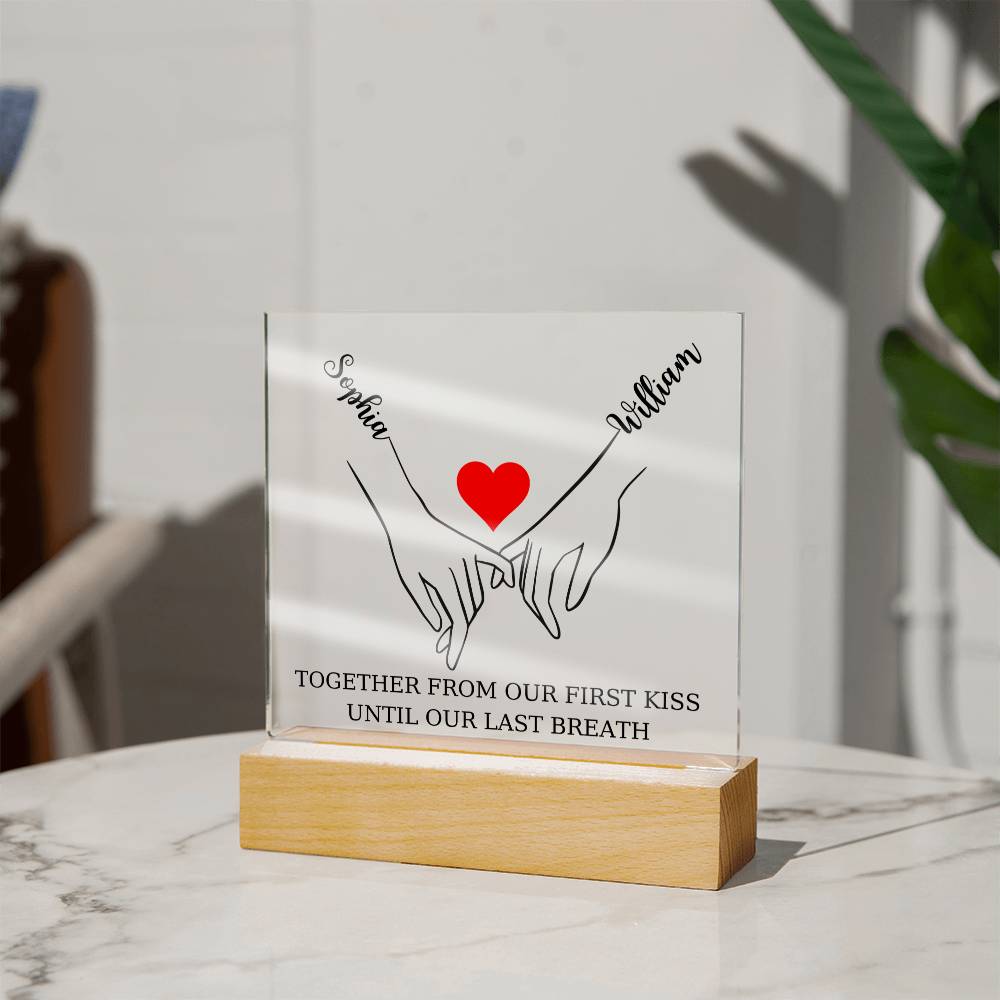 Pinky Promise Square Acrylic Plaque