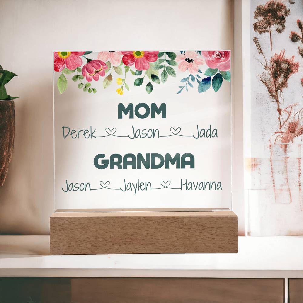 Mom Grandma Acrylic Plaque Alysia
