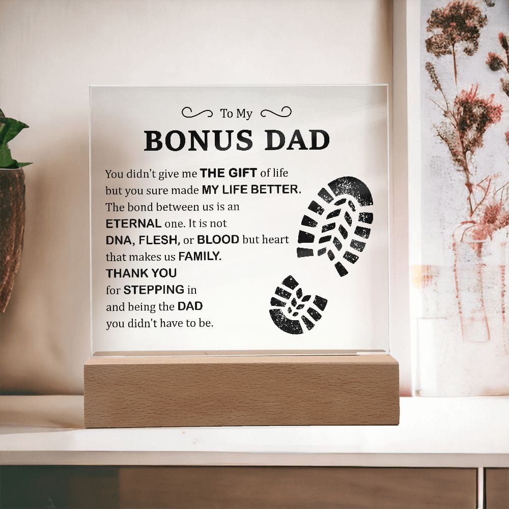 To My Bonus Dad | Acrylic Plaque