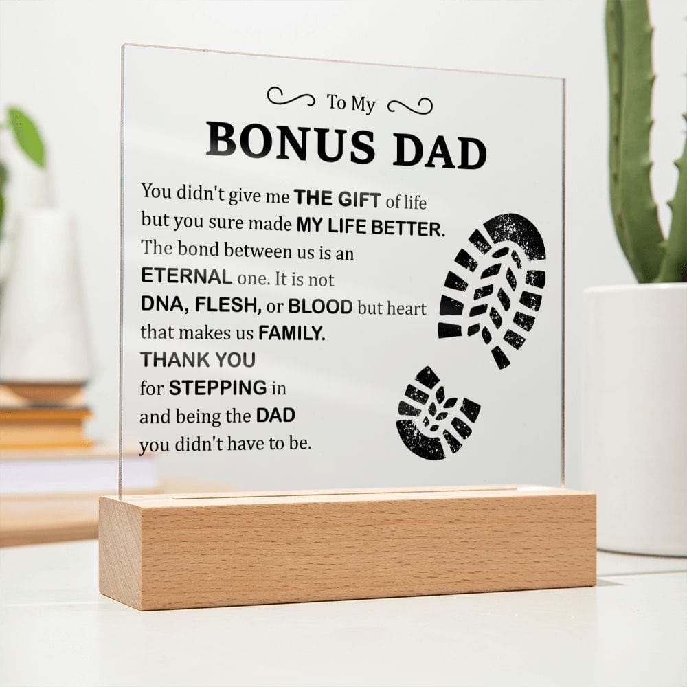 To My Bonus Dad | Acrylic Plaque