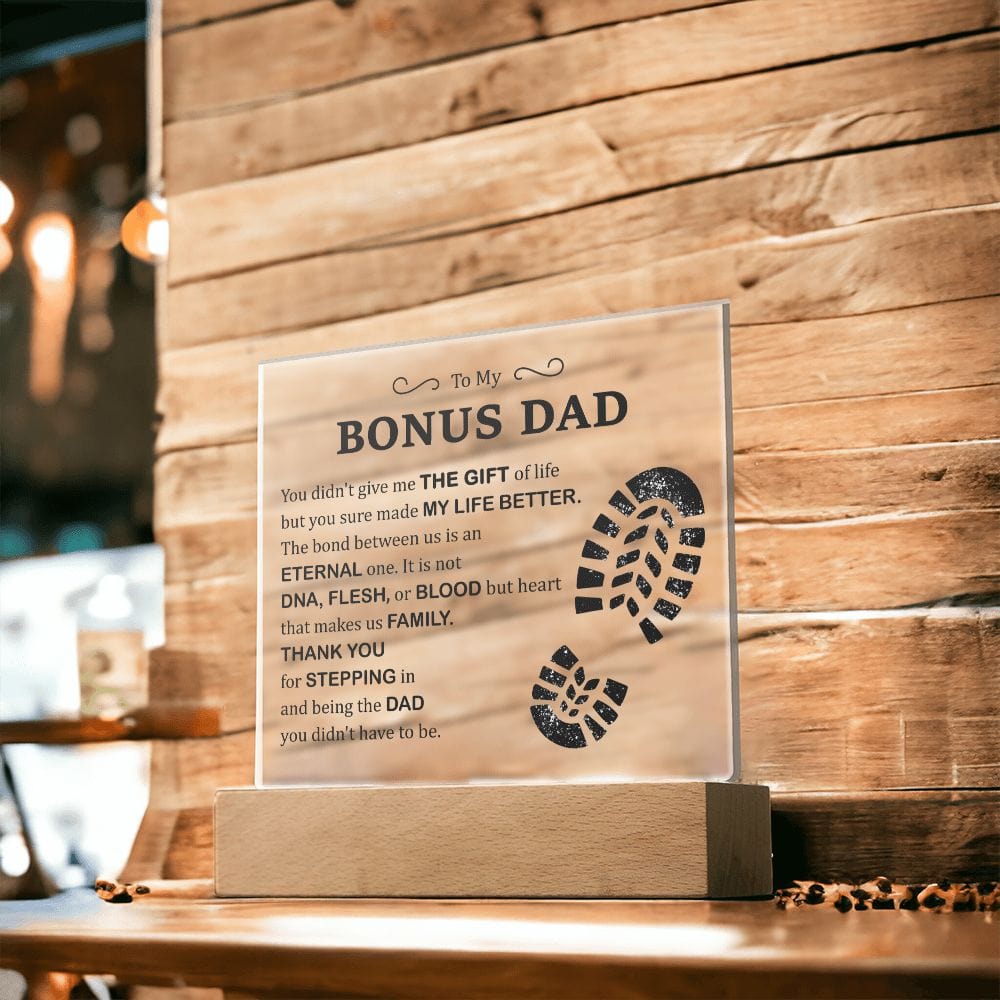 To My Bonus Dad | Acrylic Plaque