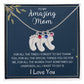 To An Amazing Mother 1-4 Name Baby Feet Birthstone Necklace, Gift For Mom New Mom, Baby Shower Birthday Mother's Day Gift for Her, Engraved