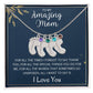To An Amazing Mother 1-4 Name Baby Feet Birthstone Necklace, Gift For Mom New Mom, Baby Shower Birthday Mother's Day Gift for Her, Engraved