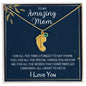 To My Amazing Mom | Custom Birthstone Baby Foot Necklace
