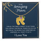 To My Amazing Mom | Custom Birthstone Baby Foot Necklace