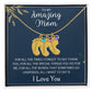 To An Amazing Mother 1-4 Name Baby Feet Birthstone Necklace, Gift For Mom New Mom, Baby Shower Birthday Mother's Day Gift for Her, Engraved