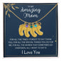 To My Amazing Mom | Custom Birthstone Baby Foot Necklace