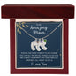 To My Amazing Mom | Custom Birthstone Baby Foot Necklace