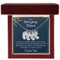 To My Amazing Mom | Custom Birthstone Baby Foot Necklace