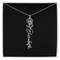 Flower Name Necklace For Her