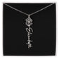 Flower Name Necklace For Her