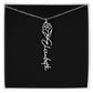 Flower Name Necklace For Her