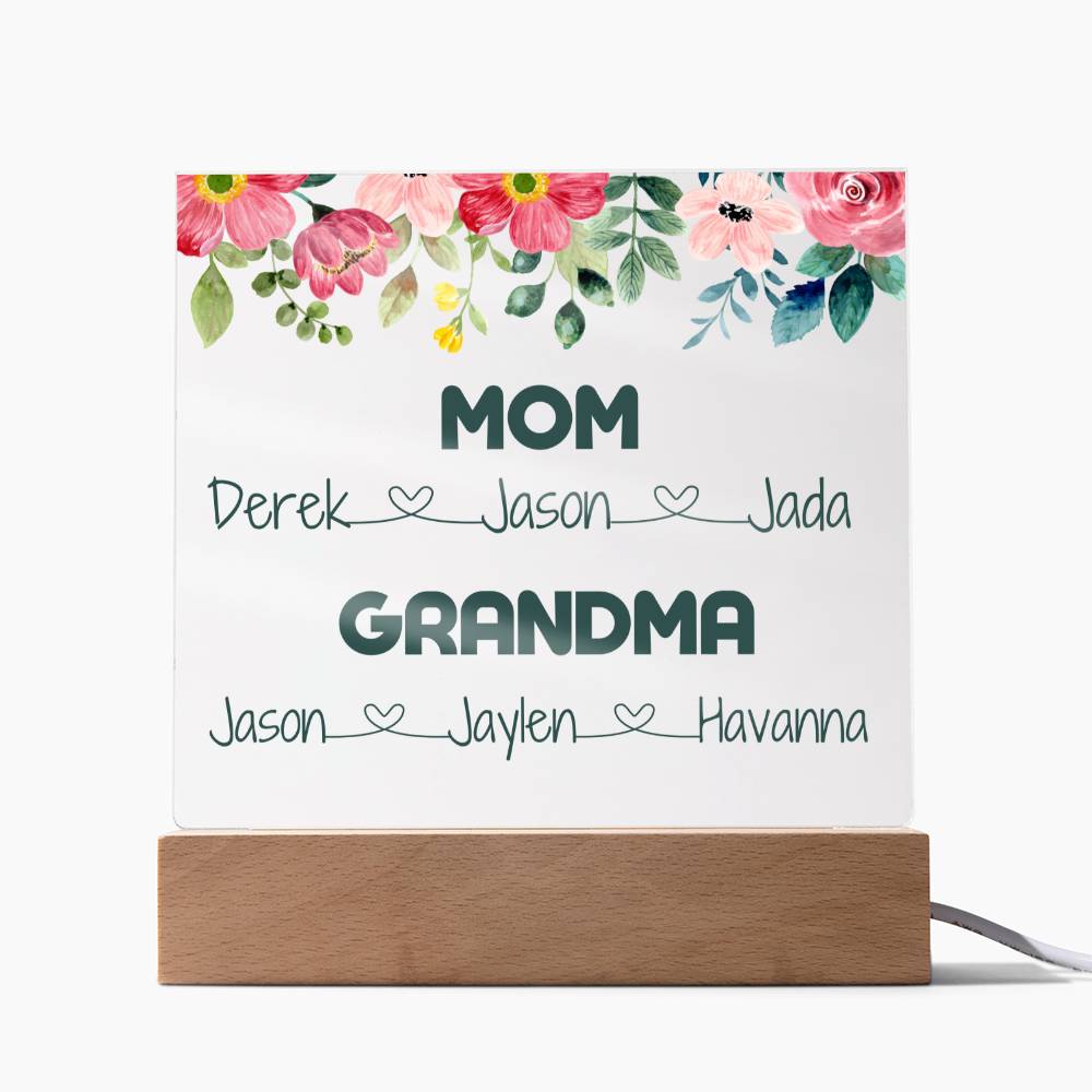 Mom Grandma Acrylic Plaque Alysia