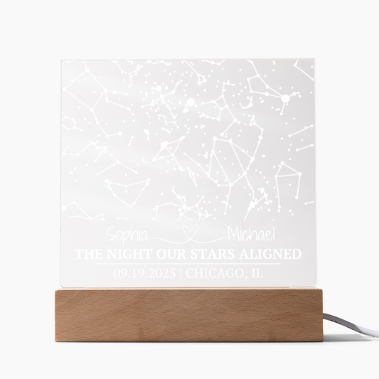 The Night Our Stars Aligned Custom Square Acrylic