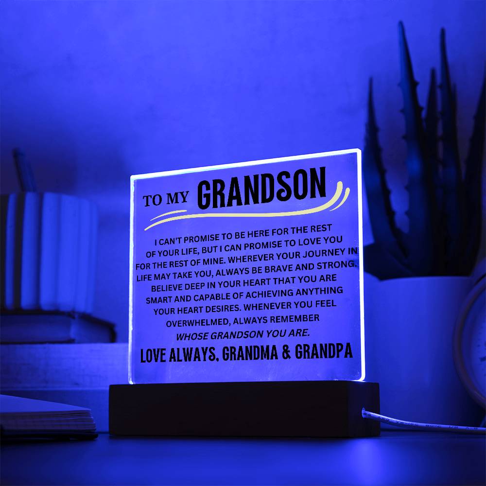 To My Grandson Acrylic Plaque