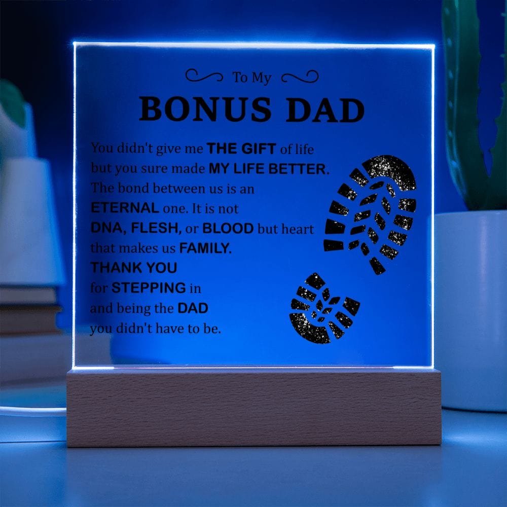 To My Bonus Dad | Acrylic Plaque