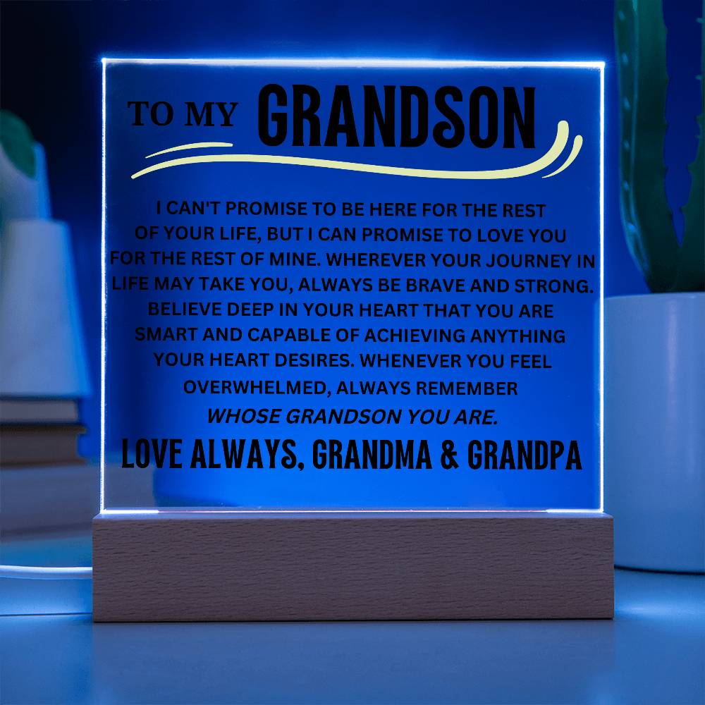 To My Grandson Acrylic Plaque