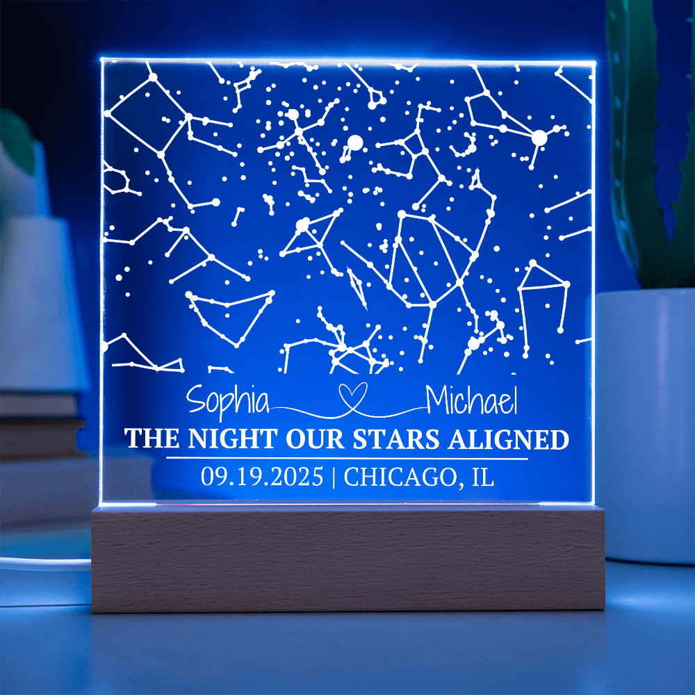 The Night Our Stars Aligned Custom Square Acrylic