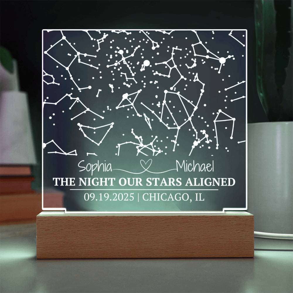 The Night Our Stars Aligned Custom Square Acrylic