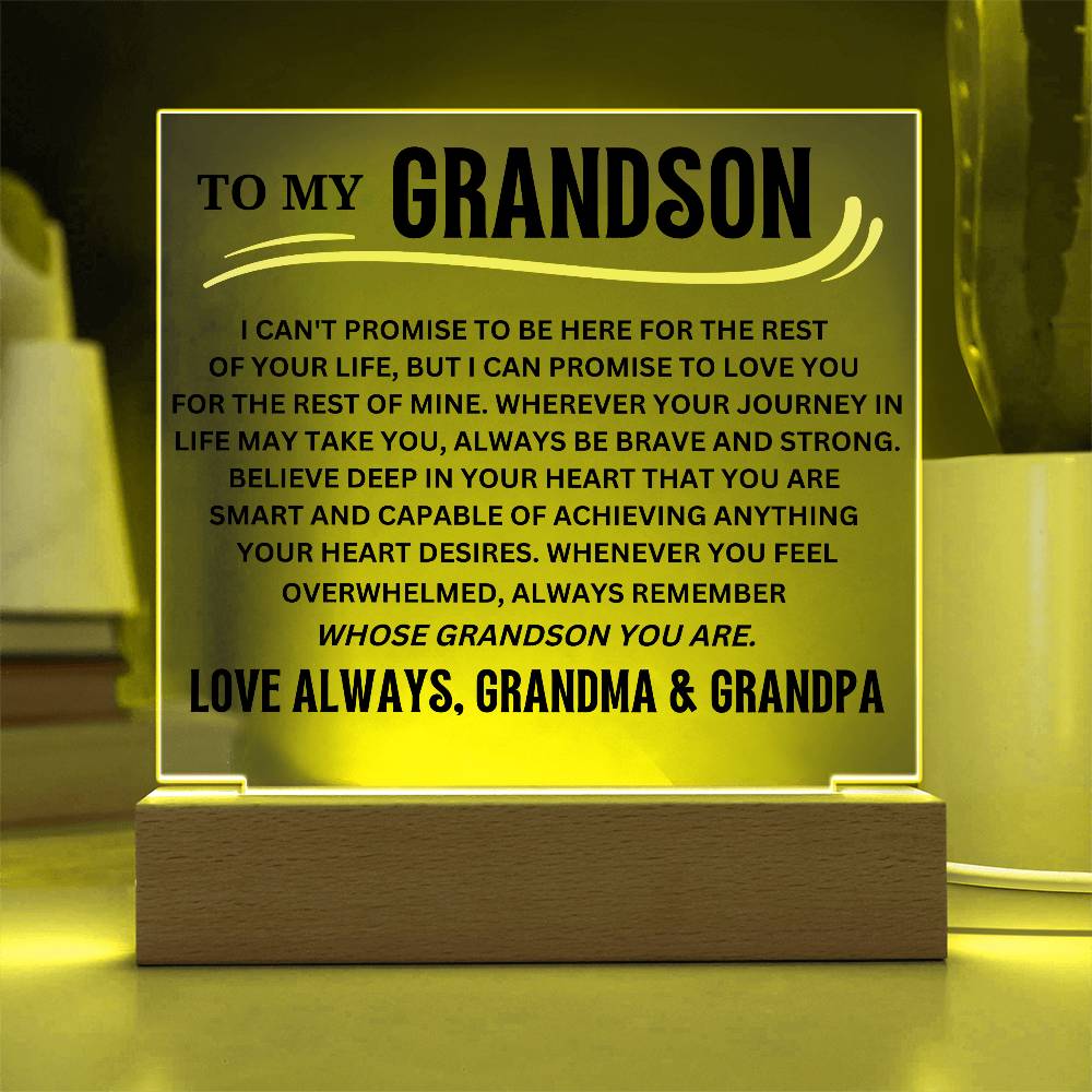 To My Grandson Acrylic Plaque