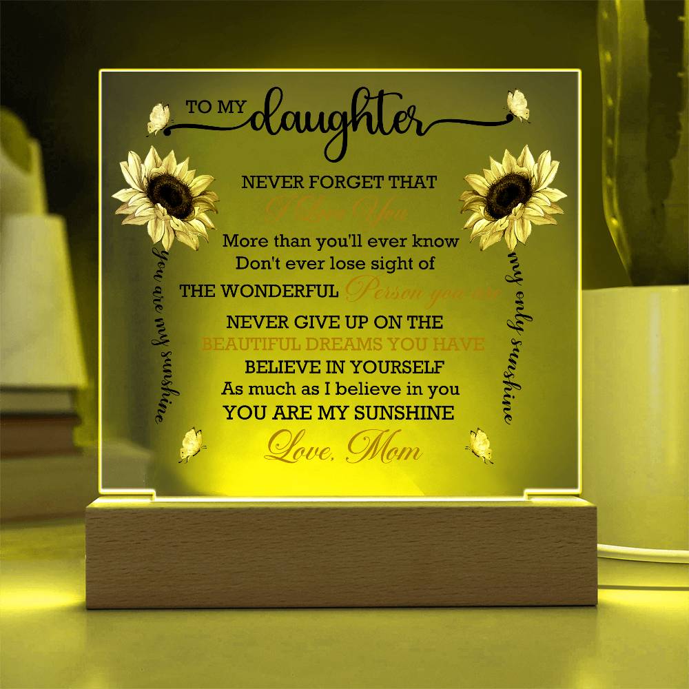 To My Daughter Acrylic From Mom