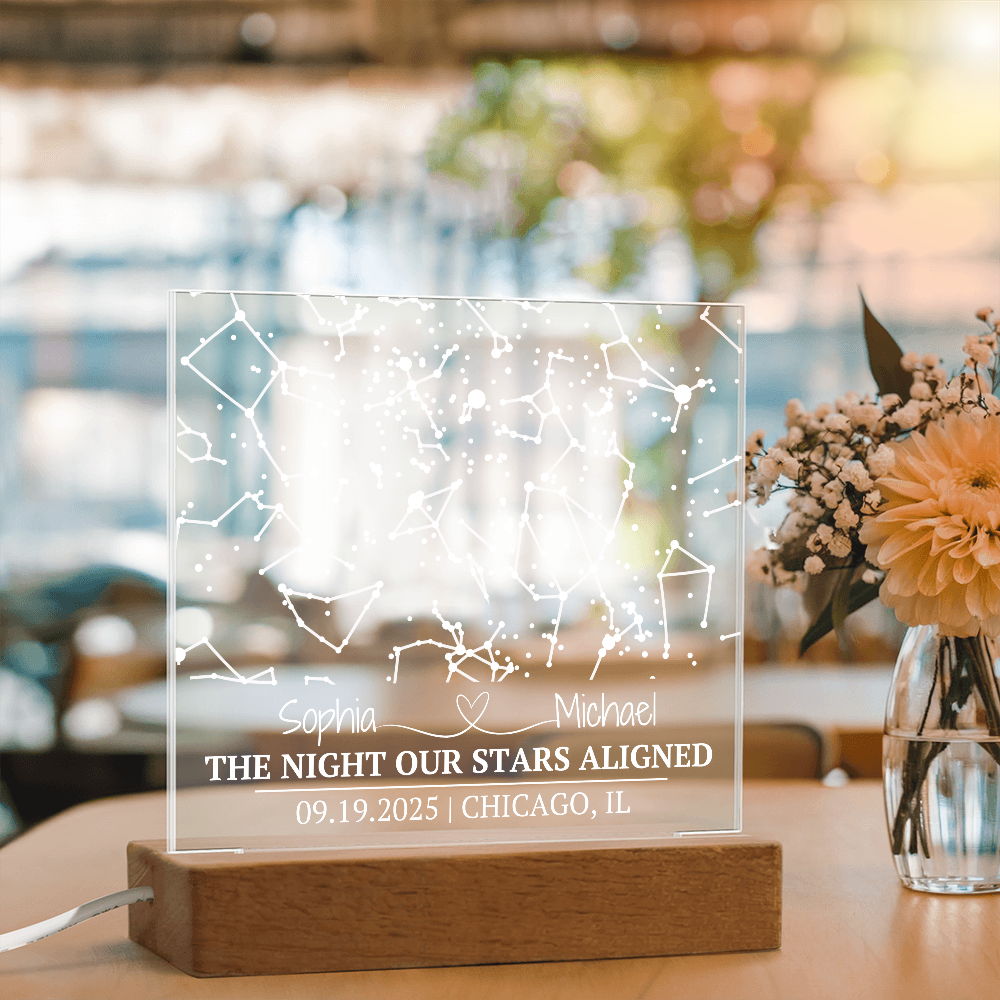 The Night Our Stars Aligned Custom Square Acrylic