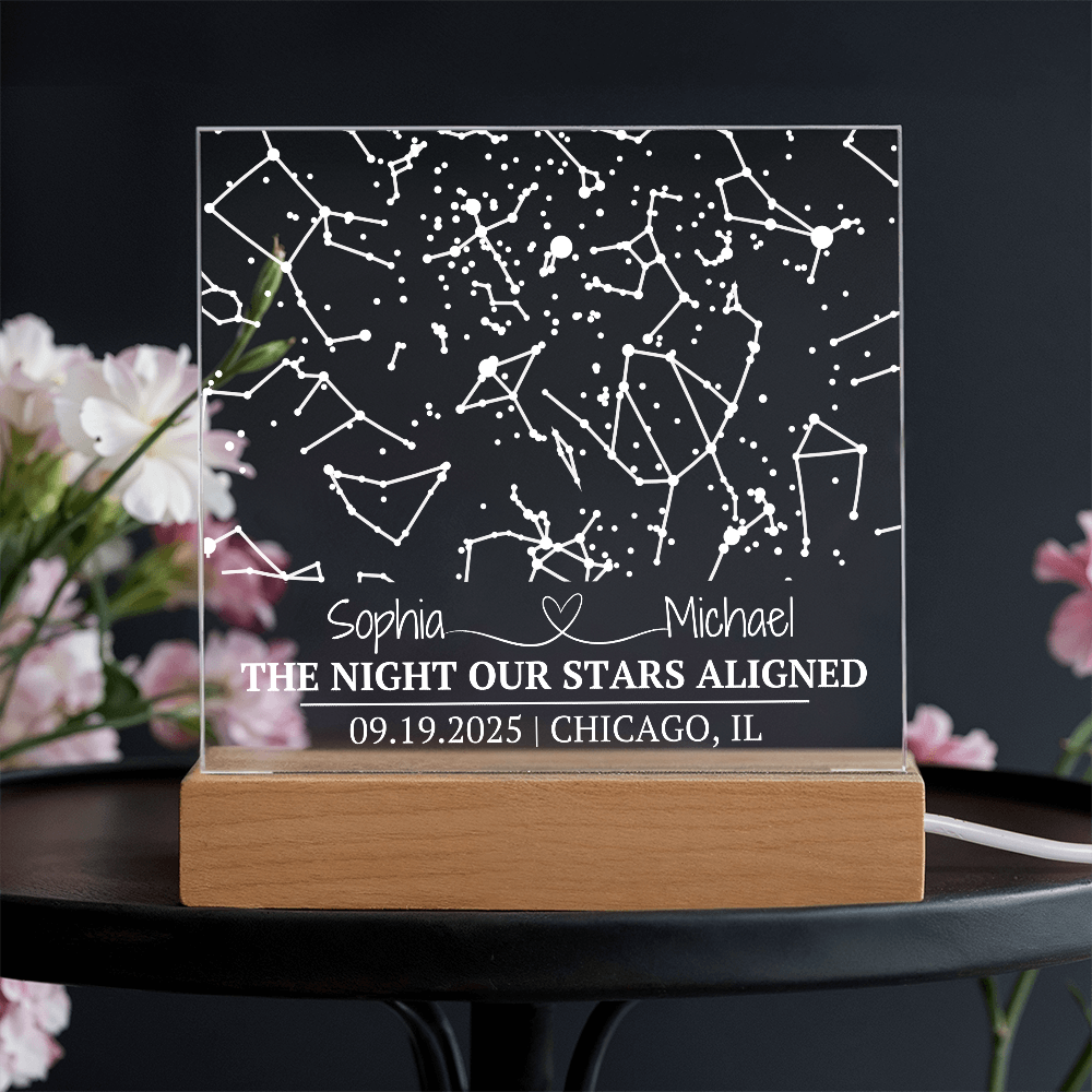 The Night Our Stars Aligned Custom Square Acrylic