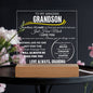 To My Amazing Grandson Acrylic Plaque for Him, Gift From Grandma