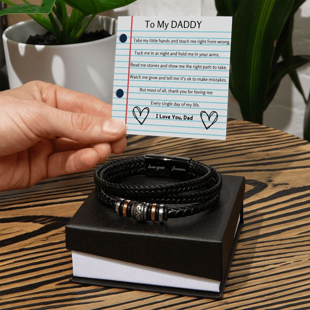 To My Daddy | Father's Day Bracelet and Custom Message