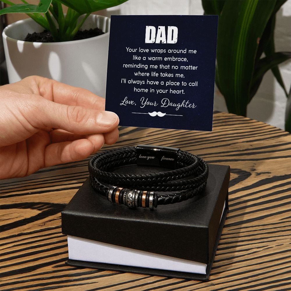 Engraved Bracelet For Dad From Daughter