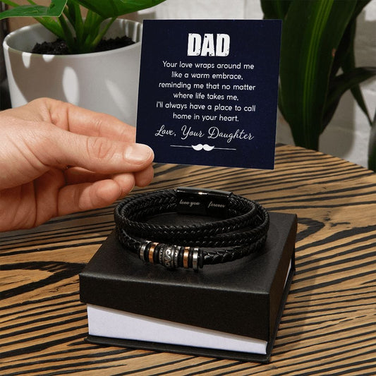 Engraved Bracelet For Dad From Daughter