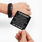 To Our Grandson Bracelet, Black Background, From Grandma and Grandpa