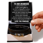 To Our Grandson Bracelet, Black Background, From Grandma and Grandpa